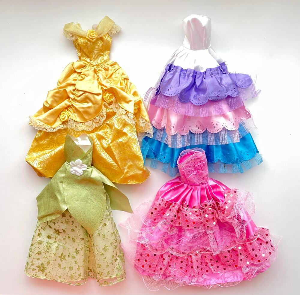 Set of 4 Barbie Doll Dresses
